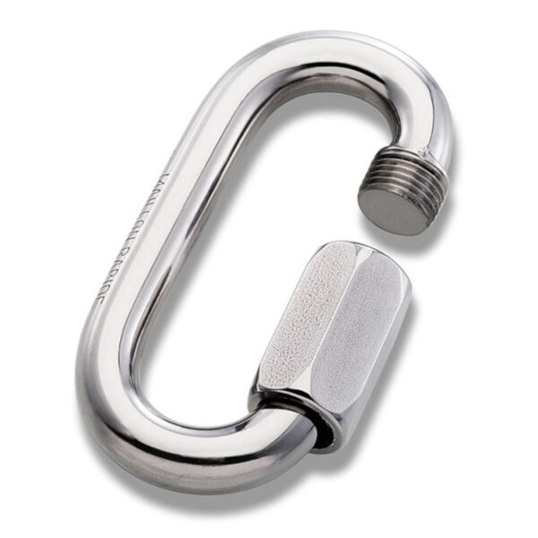 Link Mosquetão Oval Trava 6mm Inox - Imagem 2