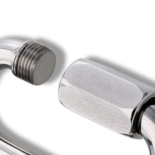 Link Mosquetão Oval Trava 6mm Inox - Imagem 3