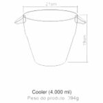 Cooler Kos Em Acrílico Cristal 4000ml - Imagem 2