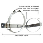 Suporte Para Extintor De Incêndio Náutico De 4Kg Inox - Imagem 2
