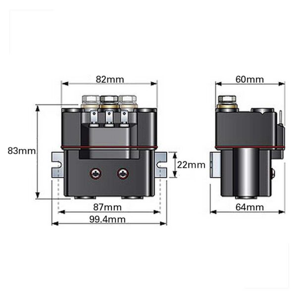 Solenoide Para Guincho Acima De 1000W Quick 3 Pinos 12V - Imagem 4
