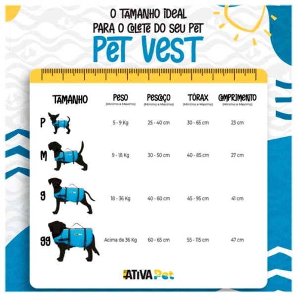 Colete Salva Vidas Ativa Pet GG Cachorro - Imagem 5