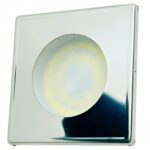 Luminária Náutica Cabine Quadrada Branco Quente 24V Arieltek