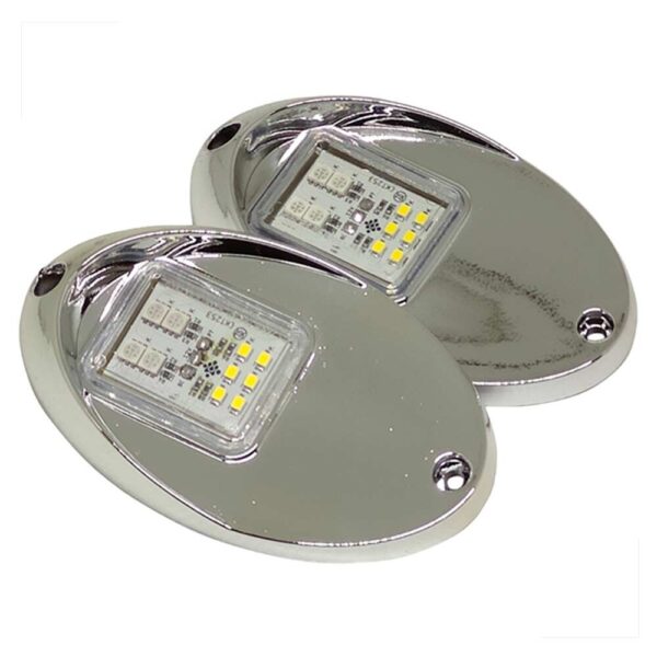 Luz de Navegação BB BE e Auxiliar Cromada Atracação Tubarão Arieltek - Imagem 2