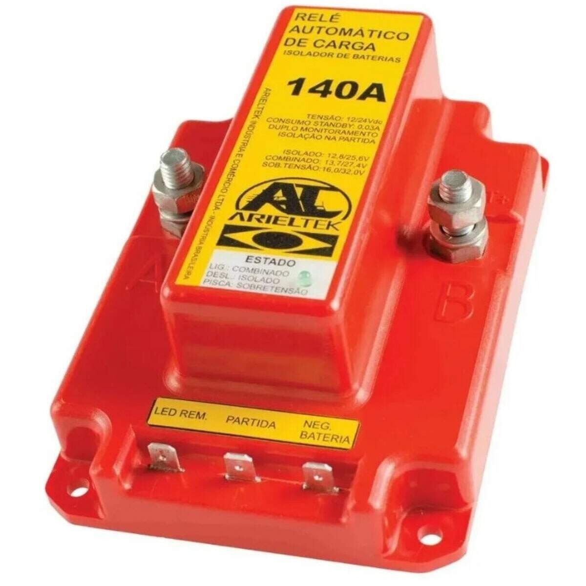 b4b43b4ff01bb06b18405cb2b79c38d5-1.jpg Rele de Carga Automático para Bancos de Baterias Arieltek 140A - Imagem 1