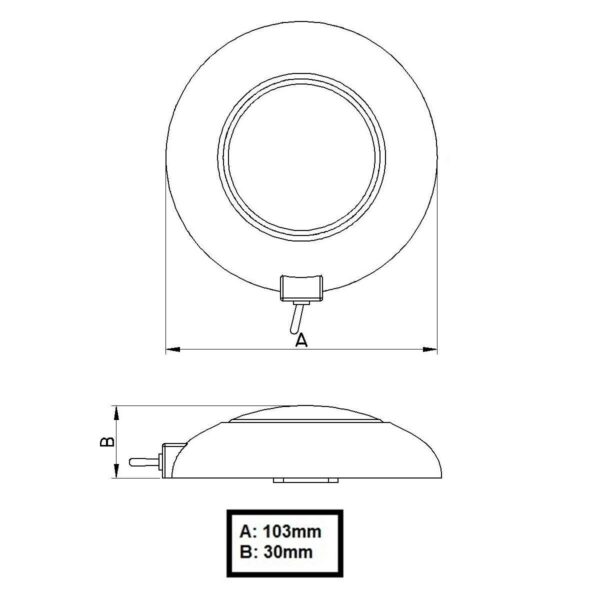 Luminária Nautica Sobrepor LED Branco Frio Arieltek - Imagem 5