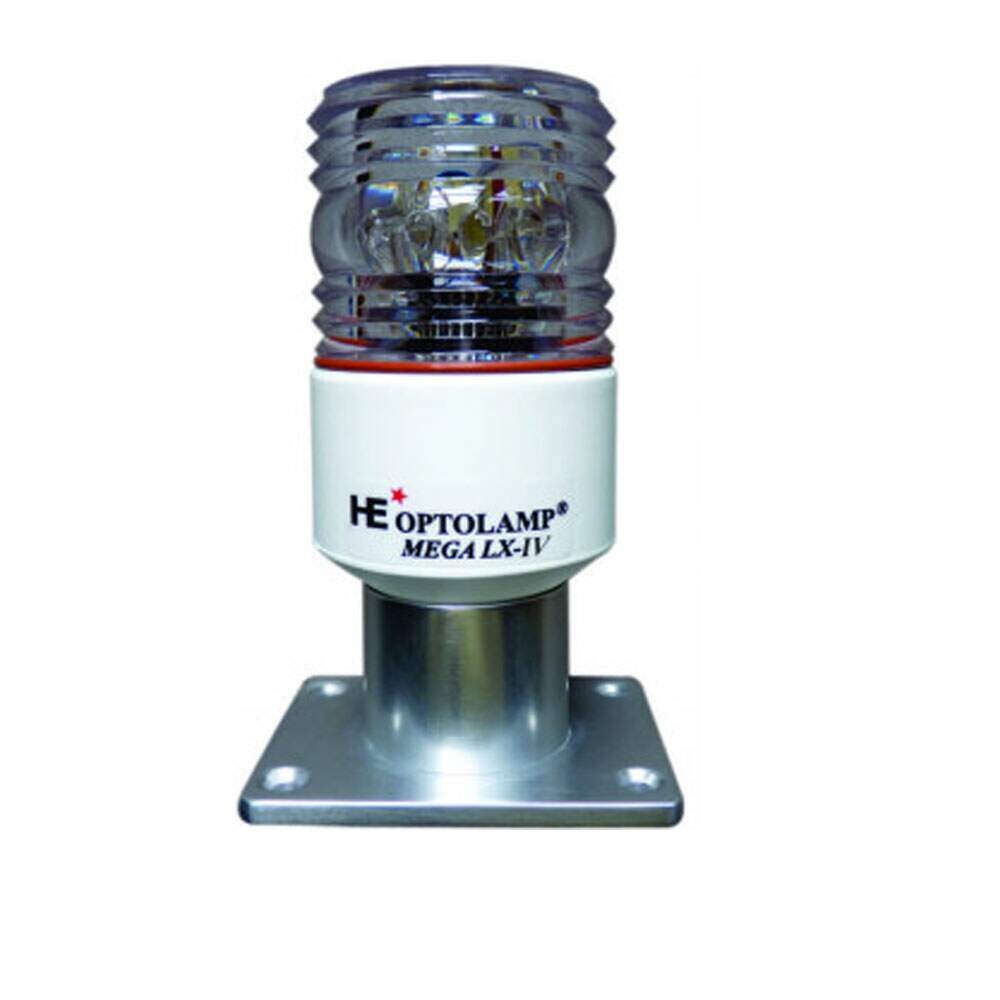 0cbecbc281fcfecad3a6250d84f89cd5.jpg Luz Strobo Para Lanchas 4 Em 1 LED Optolamp Mega Lx IV Branca - Imagem 1