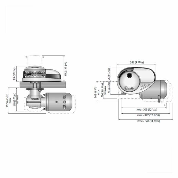 Guincho Náutico De Âncora Quick CL3 1000W 12V 8mm - Imagem 3