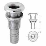 Saída De Água Náutica 3/4" Inox Para Mangueira - Imagem 3