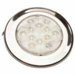 Luminária Redonda Arieltek Sobrepor LED Branco Frio 12V Inox