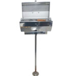 Churrasqueira Náutica Carvão Pedestal Inox - Imagem 6